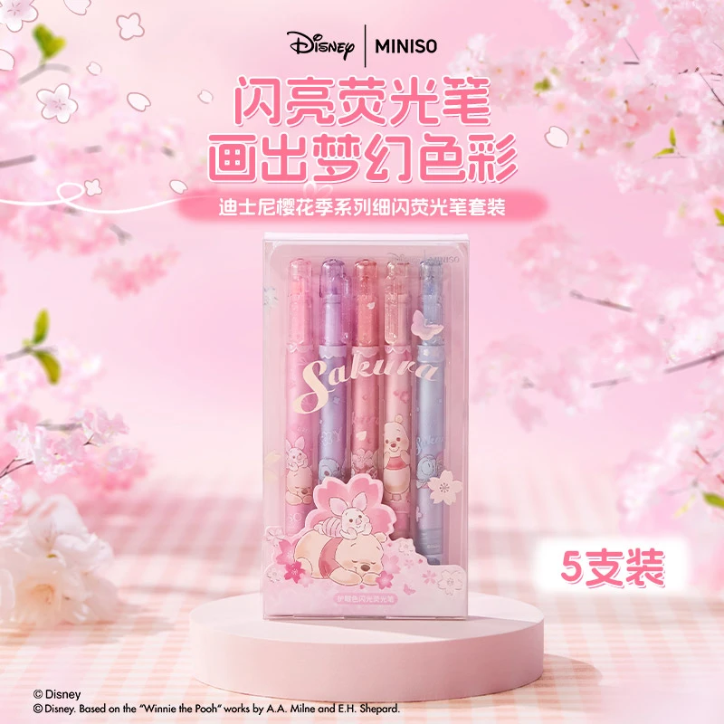 迪士尼樱花季系列细闪荧光笔套装（5支装）
