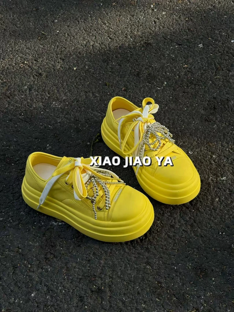 现XIAOJIAOYA—618【欧货板鞋】“简约皮面百搭休闲鞋”（跟高5）9011-1