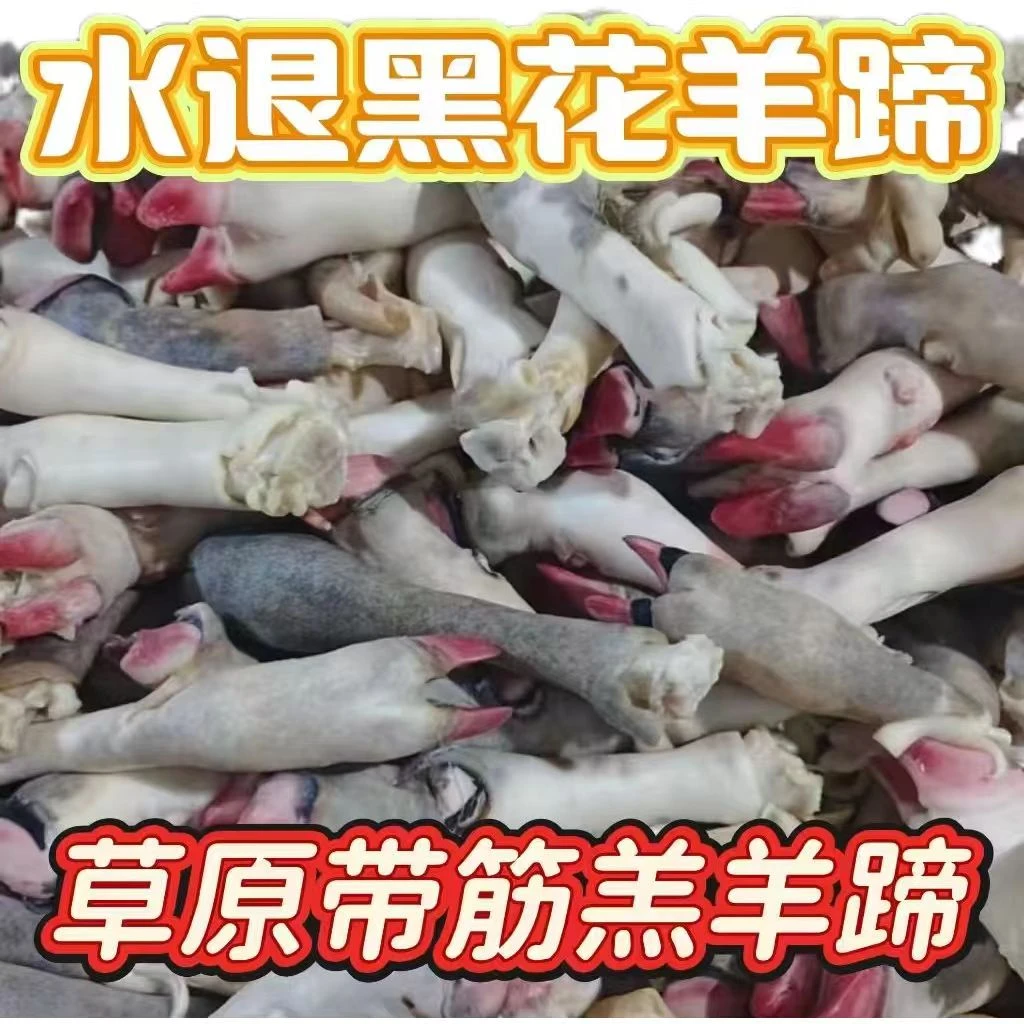 【顺丰包邮净重10斤】黑花羊蹄10斤带皮带筋整只羊蹄冷冻发货