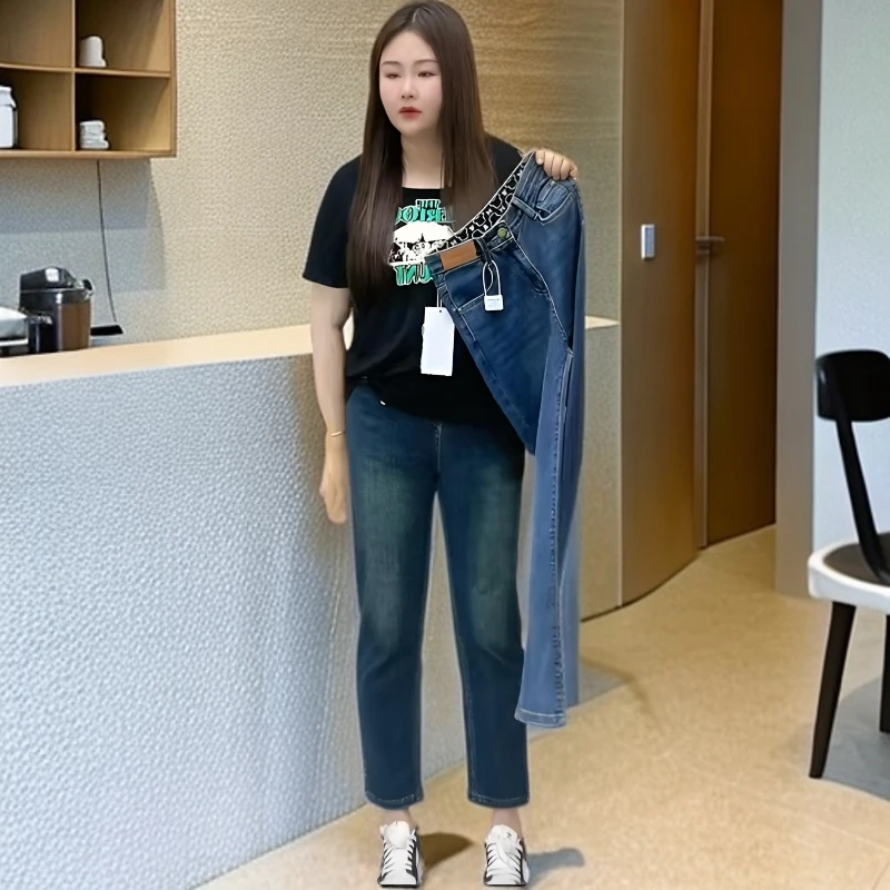 ❤️秋冬款6612新款烟管裤常规面料复古蓝高腰窄版女烟管裤