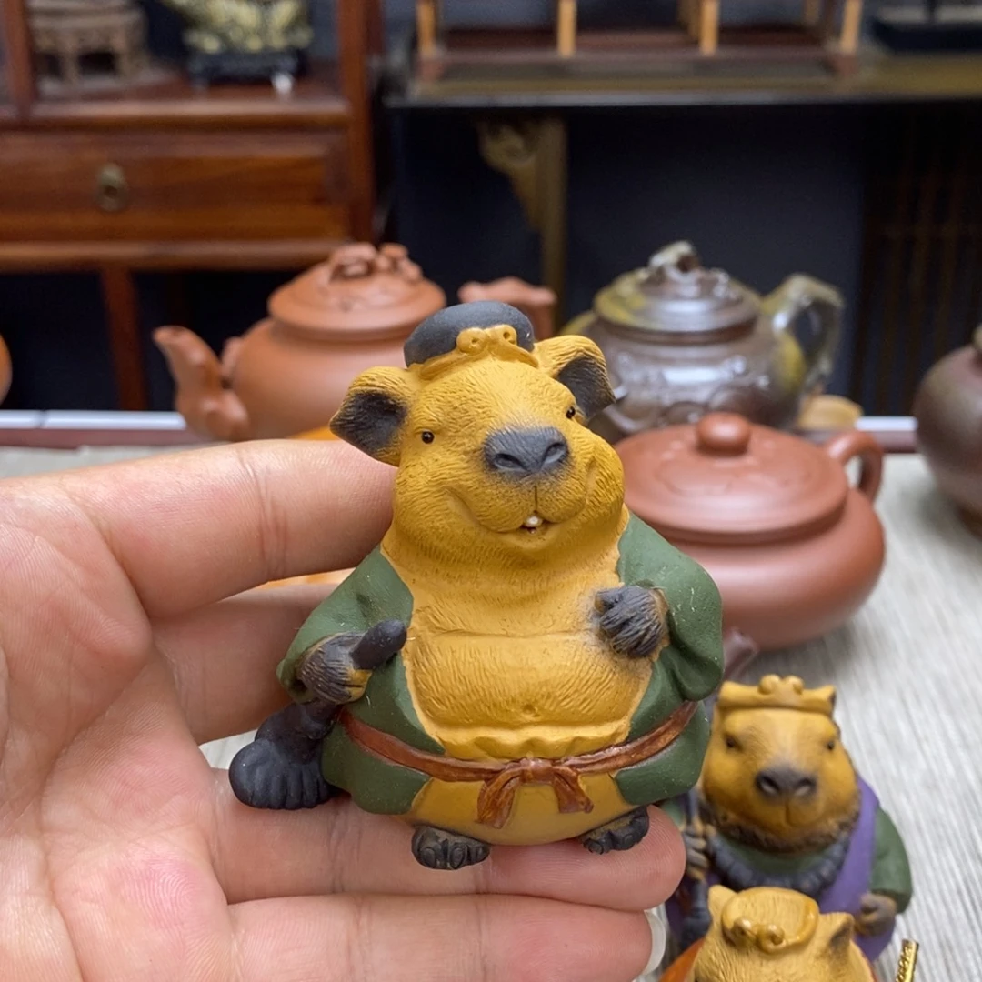 紫砂茶壶茶宠四个