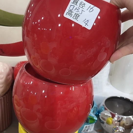 多肉绿植陶瓷花盆9.9包邮，有孔