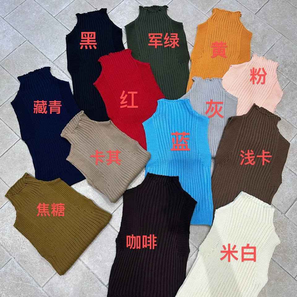 【秋分】 无袖高领辣妹纯欲风上衣复古港风修身女士秋冬266