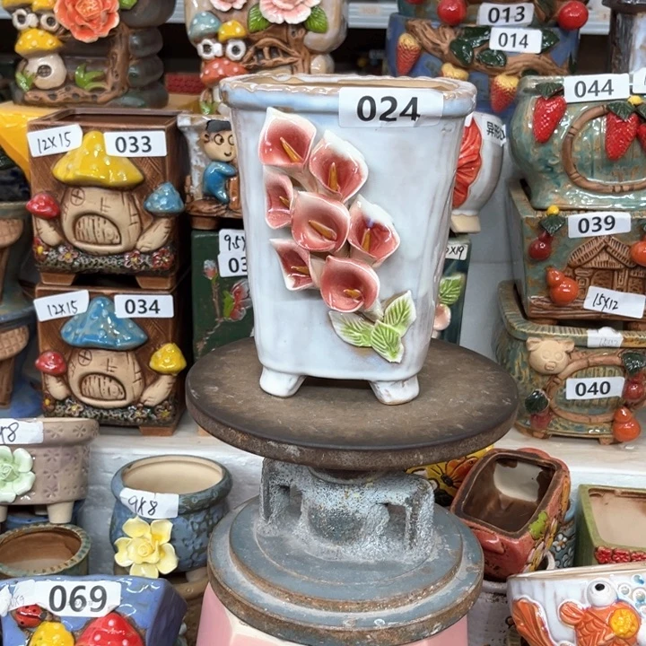 紫砂花盆粗陶材质多肉花盆