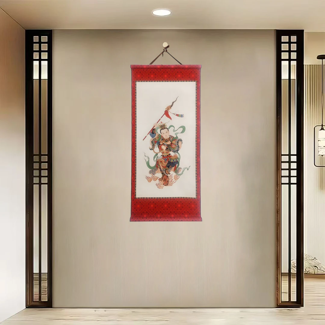 {40-803哪吒}净尺寸40x85cm现代简约挂轴装饰画办公室家居装