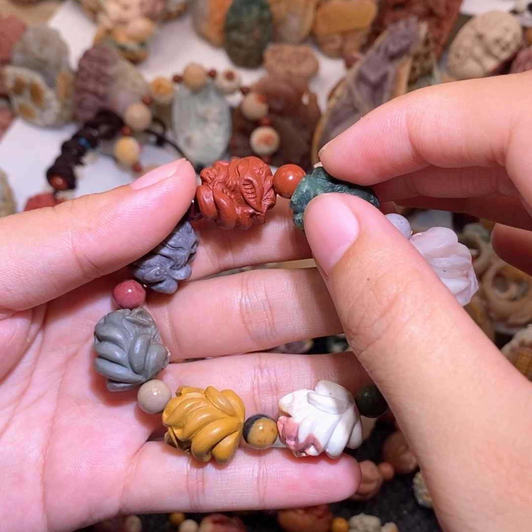 石英质玉（阿拉善玉）手串未镶嵌