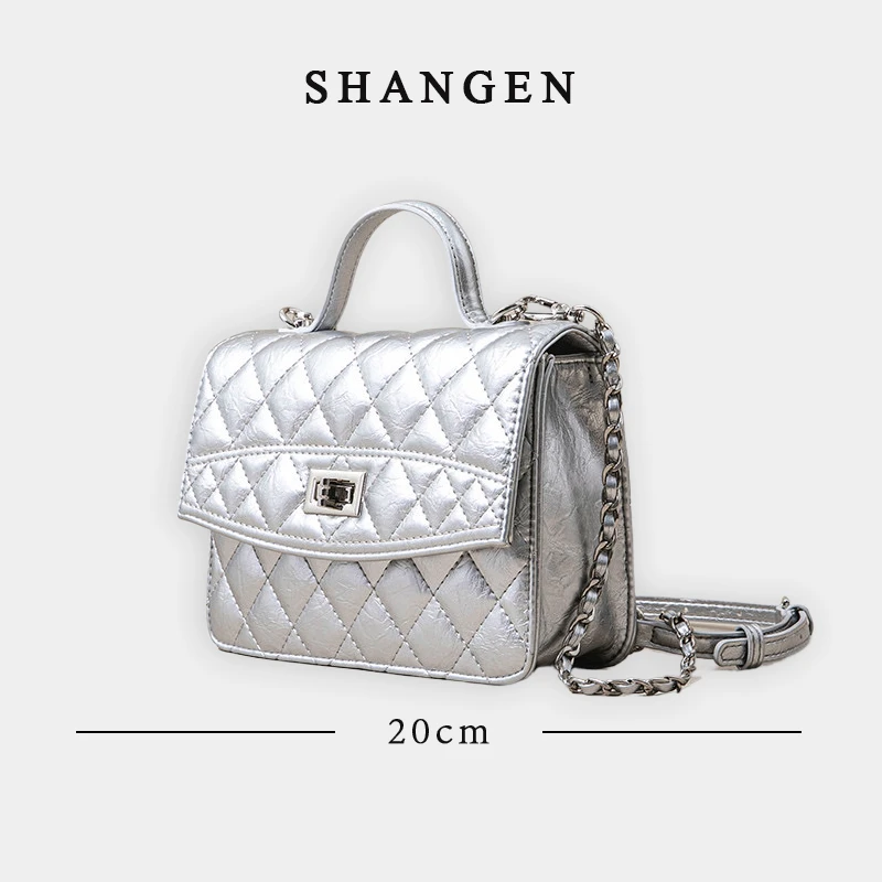 【尚恩CC】SK-92720-银色-轻奢时尚女士新款手提单肩斜挎包