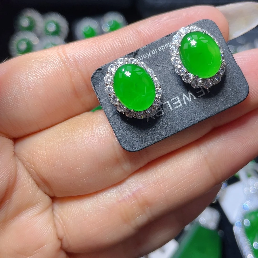 翡翠颈饰银S925镶嵌翡翠