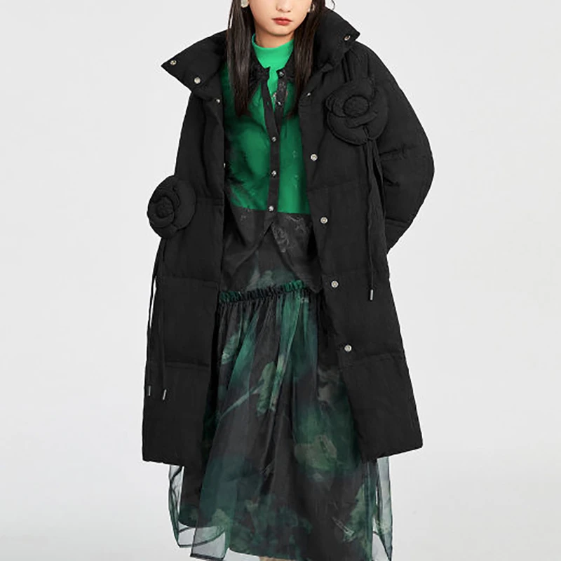 L516 立体化花朵羽绒服