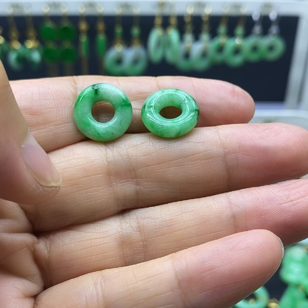 翡翠未镶嵌耳饰耳坠