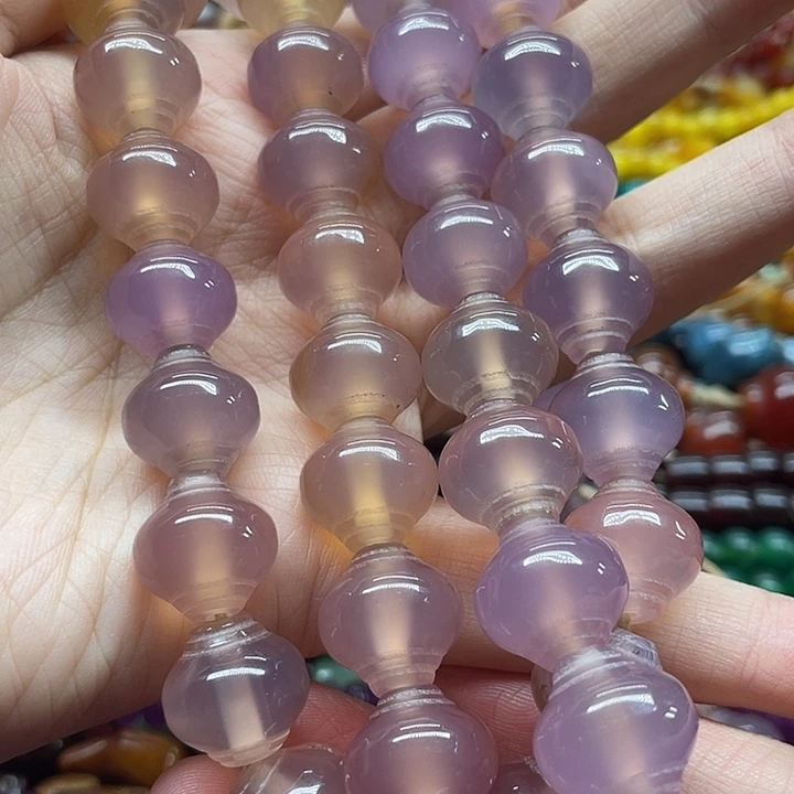 琪***姐玛瑙/玉髓未镶嵌玛瑙项链。手链珠子