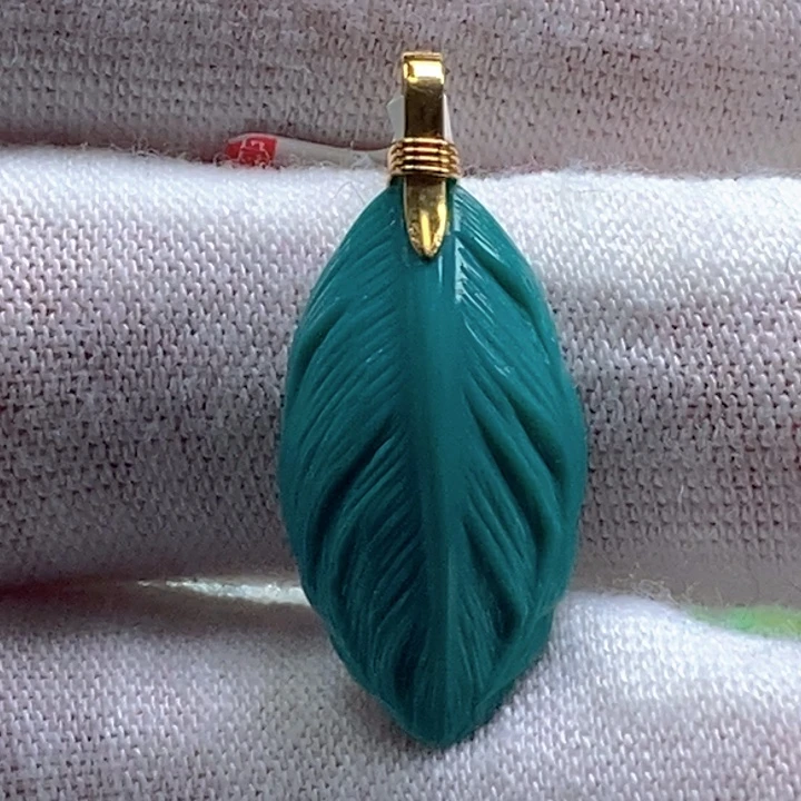 绿松石18K金镶嵌珠宝奇石