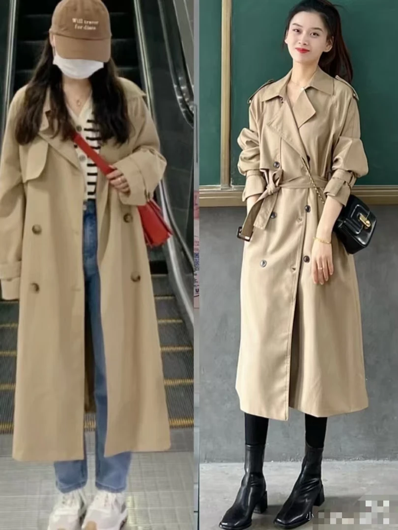 中长款长款女英伦宽松小个子风衣网红秋季女装英伦风春秋气质时尚
