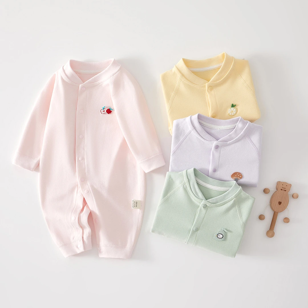 婴儿连体衣春秋款夏季内衣衣服无骨新生儿四季款爬服长袖哈衣