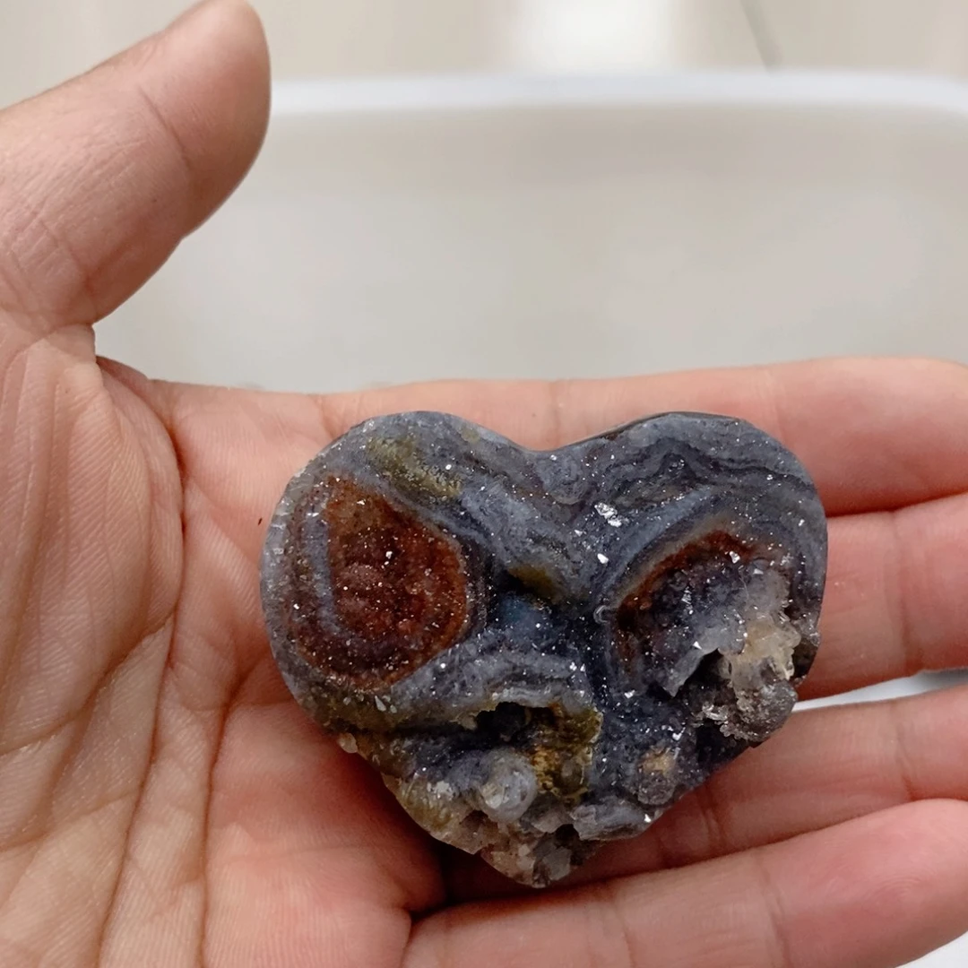 水晶天然水晶摆件爱心未镶嵌F***a
