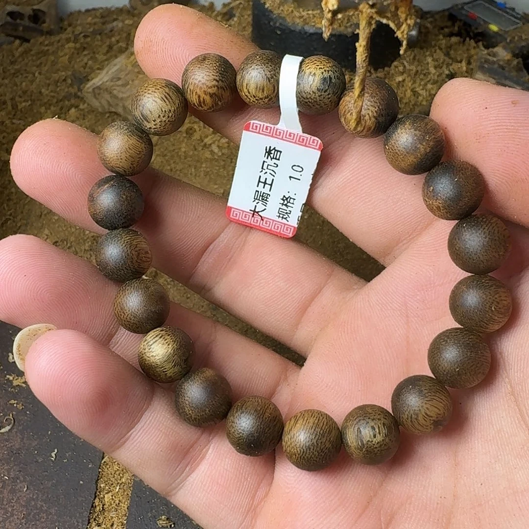 手串沉香绿奇楠沉香卡1.0规格单圈8克