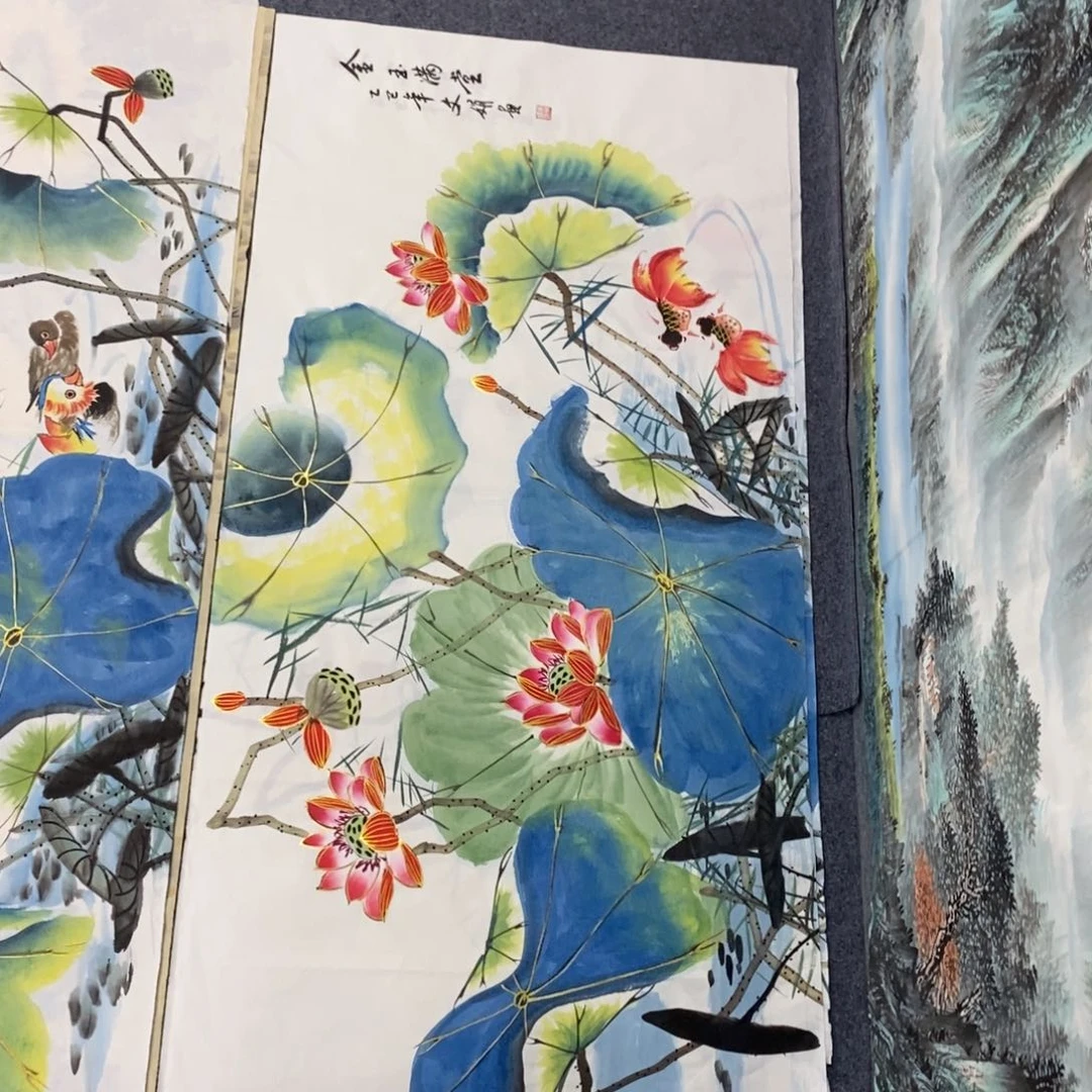 国画尺寸140✖️70四尺手绘画画