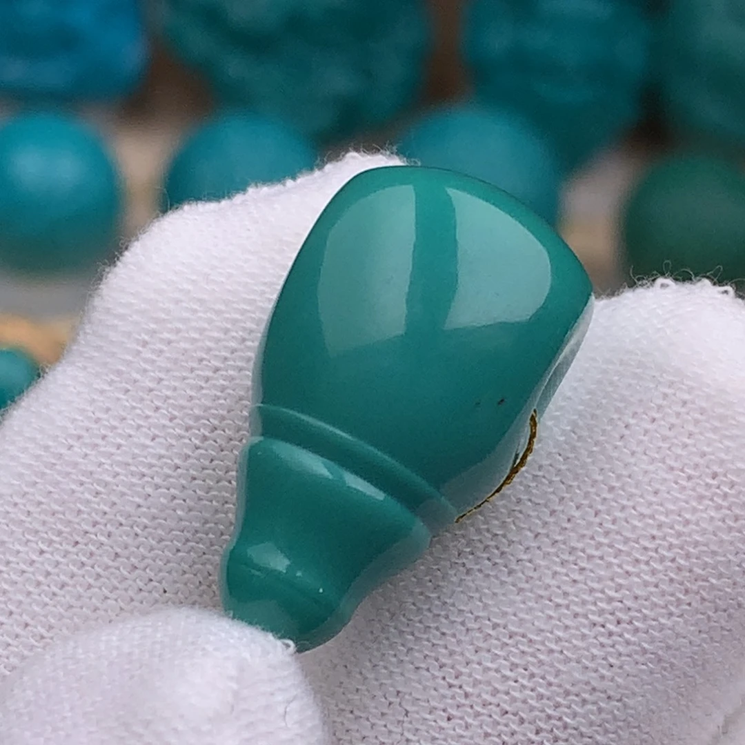 未镶嵌绿松石珠宝奇石13.3mm