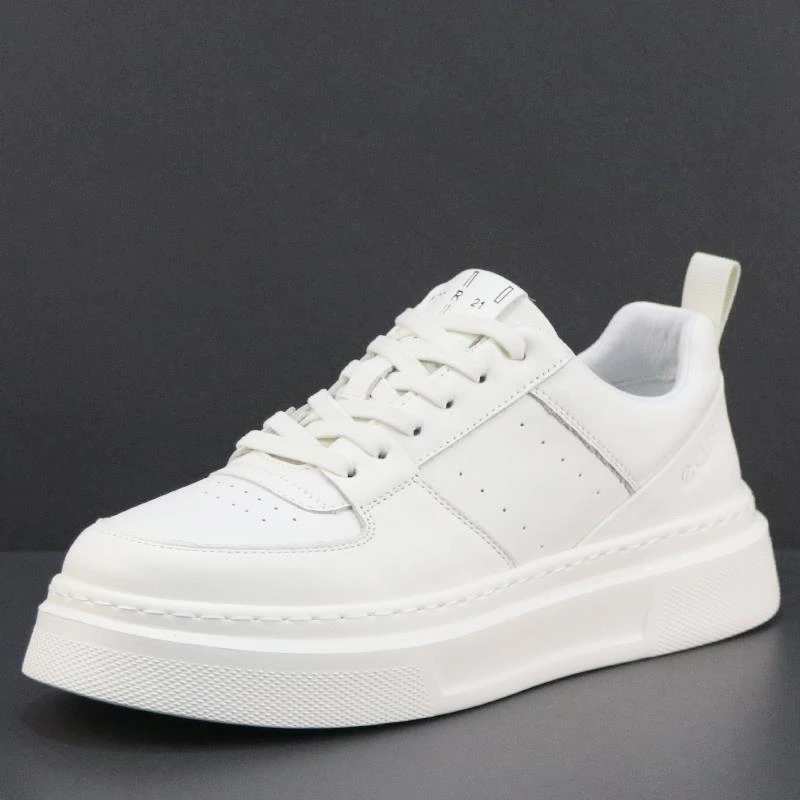 路易圣戈希板鞋男小白夏季新款透气厚底轻便软底男士小白鞋休闲