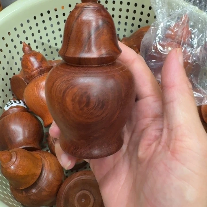 大果紫檀（缅甸花梨）花梨木将军牙签罐