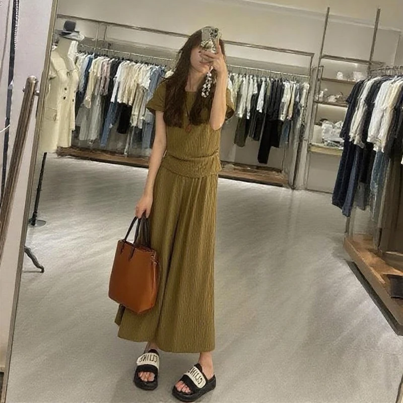 上衣+裙裤/休闲套装女气质夏季新款简约宽松时尚阔腿裤两件套