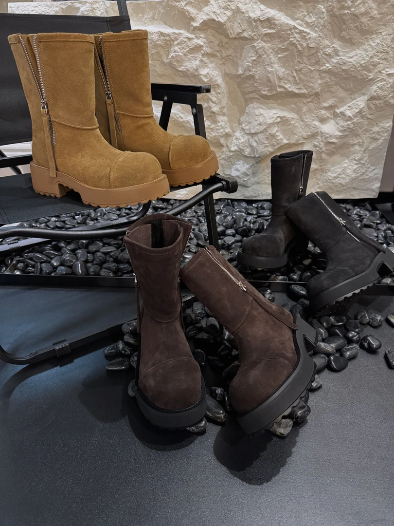 2025时装靴女靴复古秋季女鞋英伦风高帮时尚休闲马丁靴