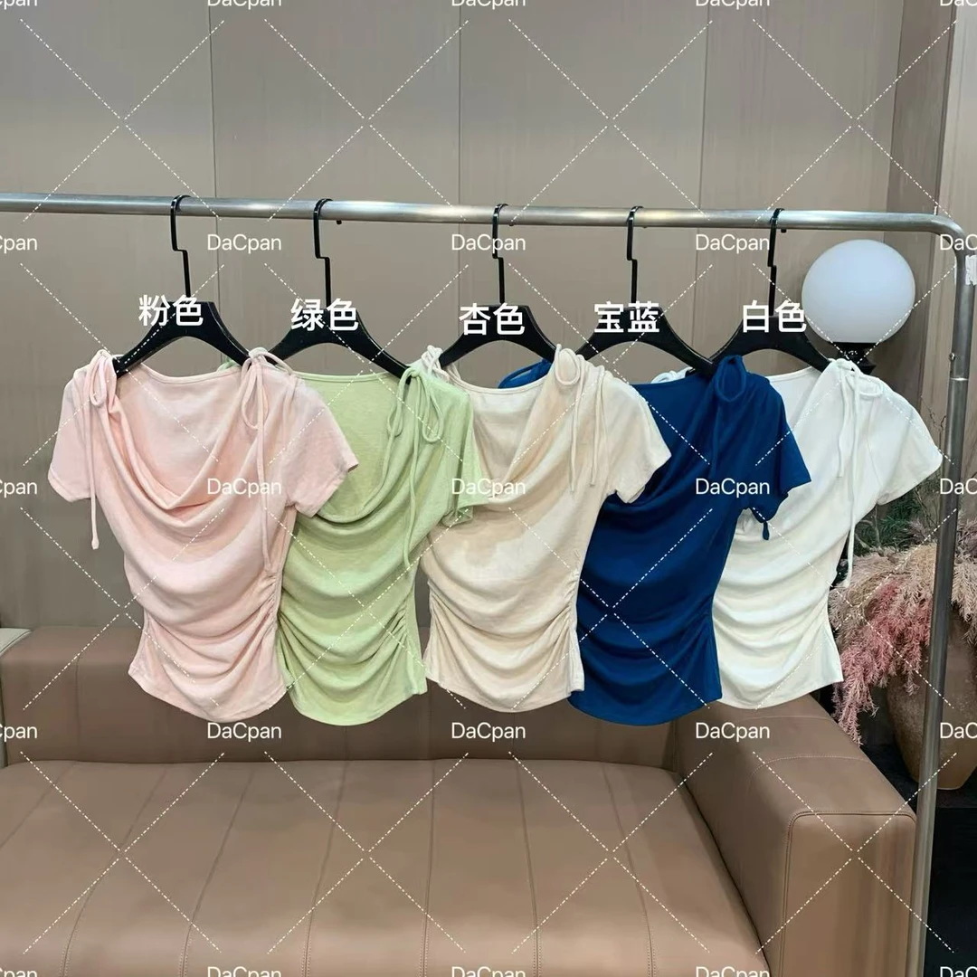 DACPAN- “纸片人”荡领褶皱系带上衣 2025/盼·YP331