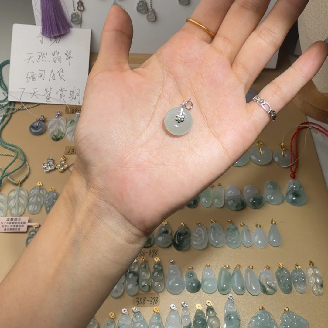 翡翠银S925镶嵌颈饰