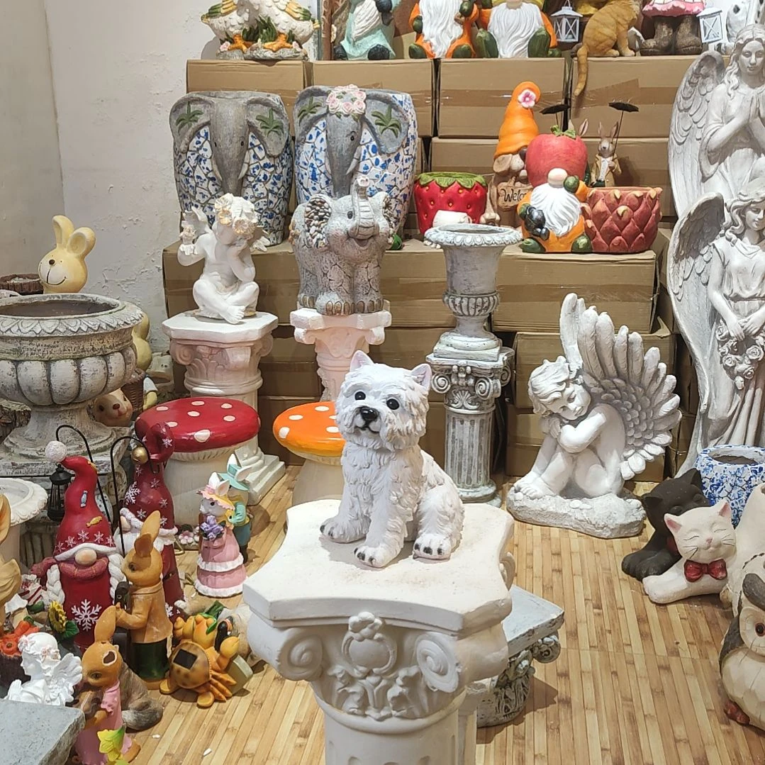 合成树脂西高地小狗狗摆件