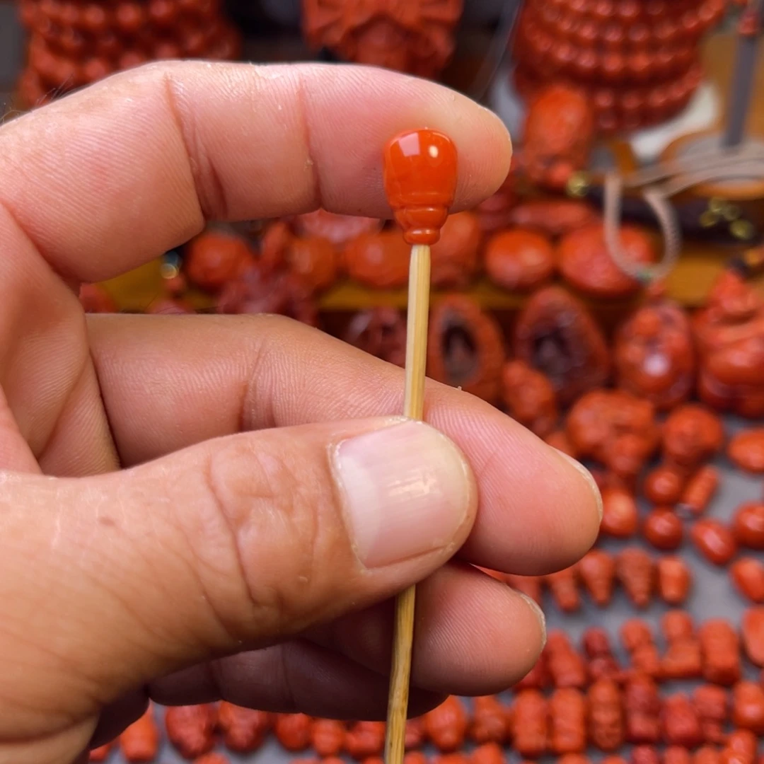 南红玛瑙未镶嵌川料精工奶嘴三通卡8➕