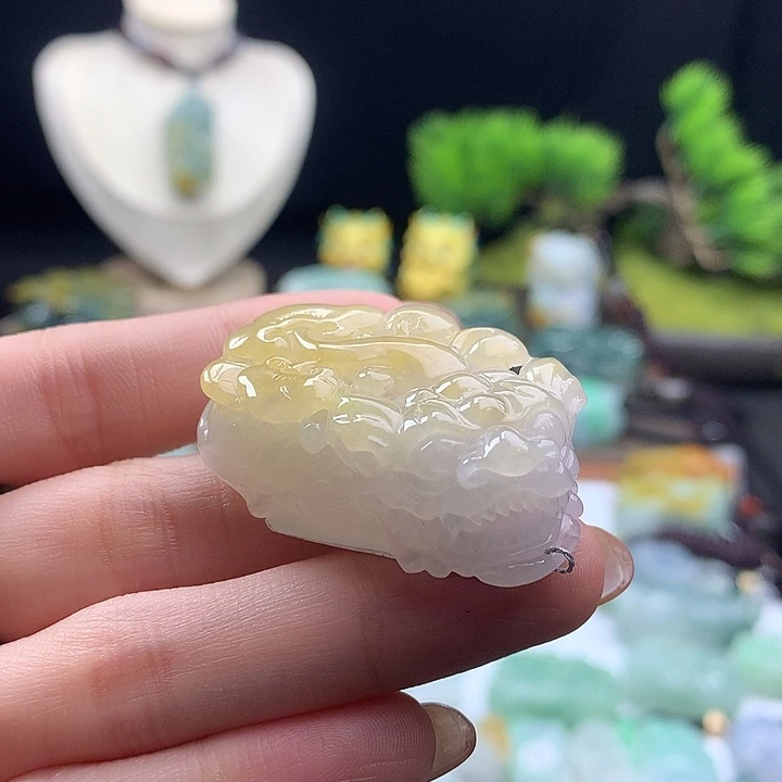 翡翠未镶嵌颈饰貔貅23