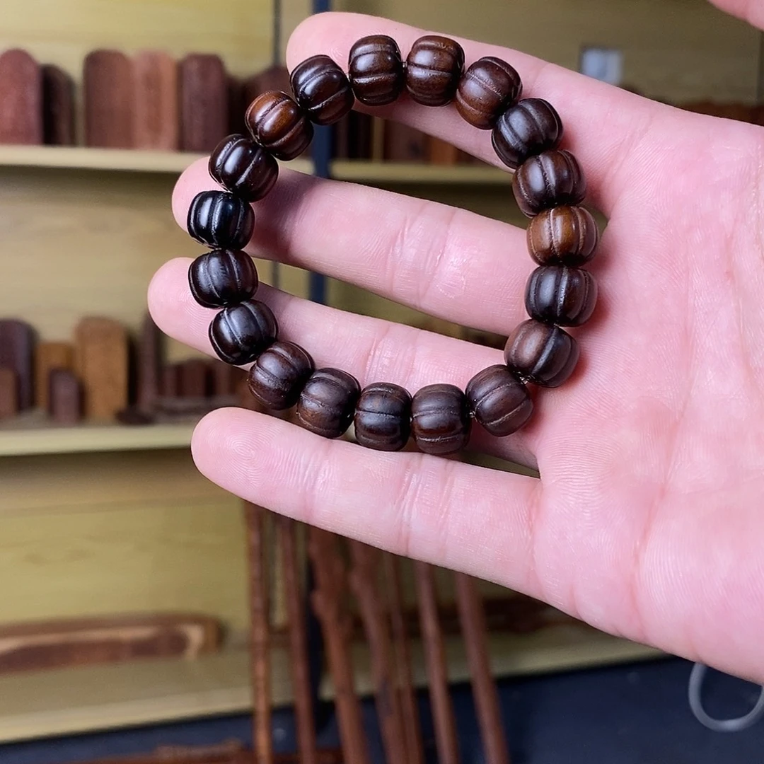 枣木雷击枣木雷心玉化料南瓜珠19颗珠子