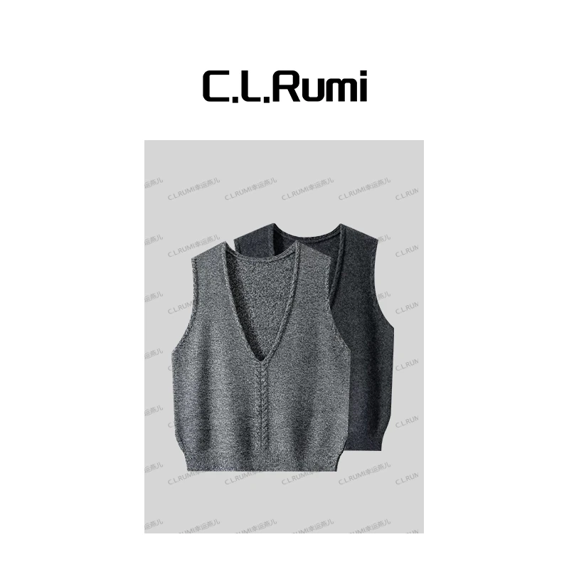 【Rumi时装】“胶囊衣橱”25早秋羊毛叠搭简约百搭花纱背心马甲7077bx