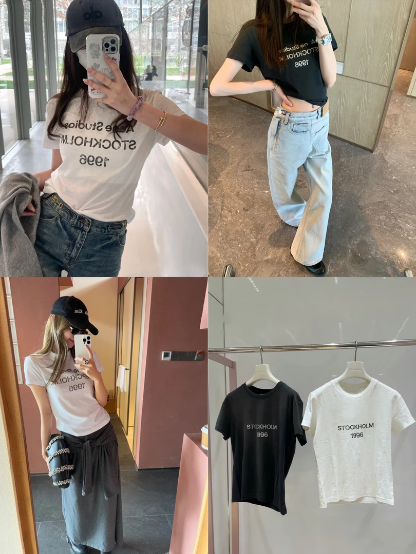 LuoXue修身版小白t吼吼看！ac做旧经典短袖