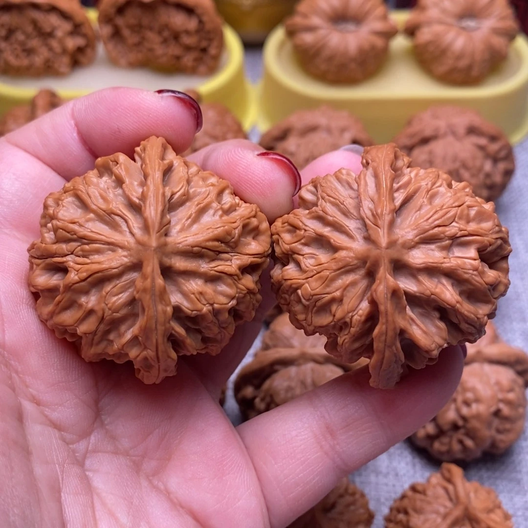 文玩核桃把件毕业爆肉苹果园44.8尺全品