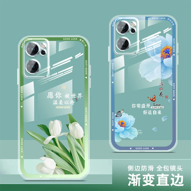 opporeno7手机壳透明女新款全包oppo reno7保护套pro软壳网红reno