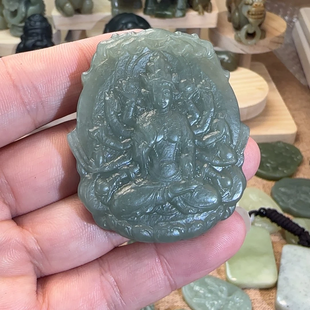 和田玉未镶嵌挂件