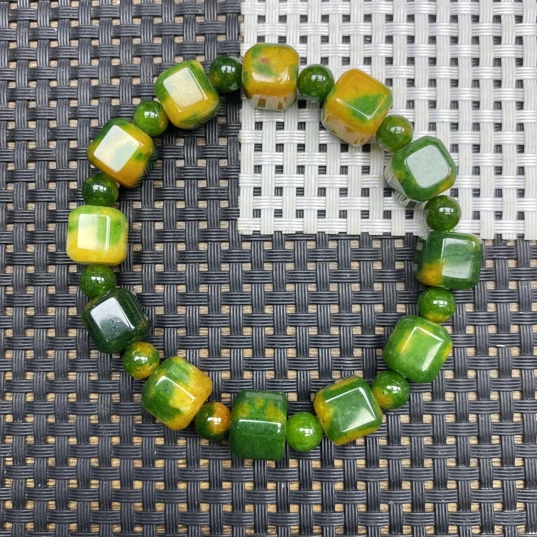 绿色10mm方糖手串457