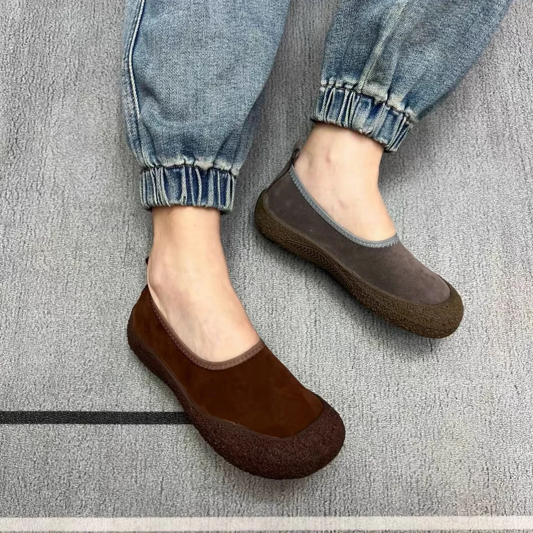 2263-17软底圆头手工复古单鞋