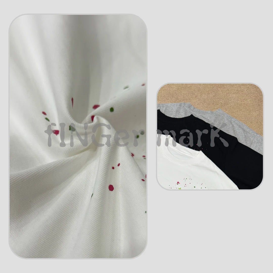 fINGer marK 集閤店 纨绔世家彩绘重磅磨烂短袖男女同款T恤806