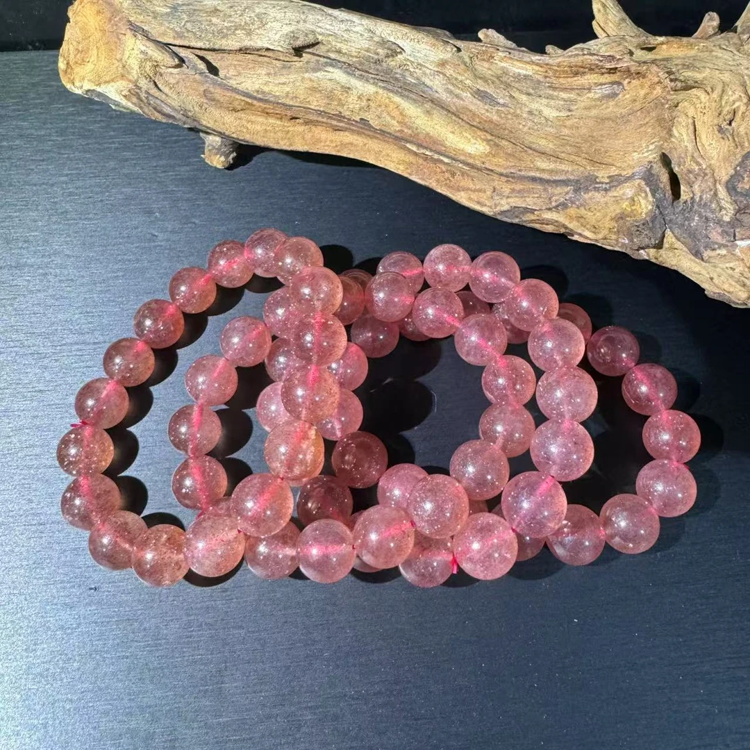 【云上水晶】Z151 毕业老矿草莓晶手串 多样性发其一