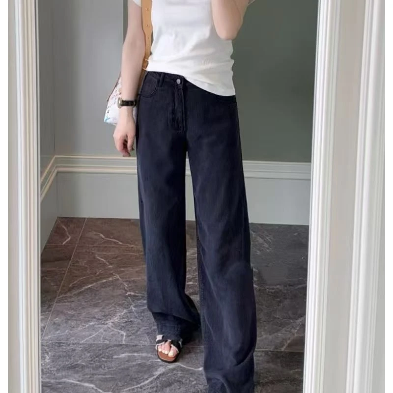 HH 花 2212 超薄面料！行走的面膜空调裤~高级显瘦黑灰色阔腿