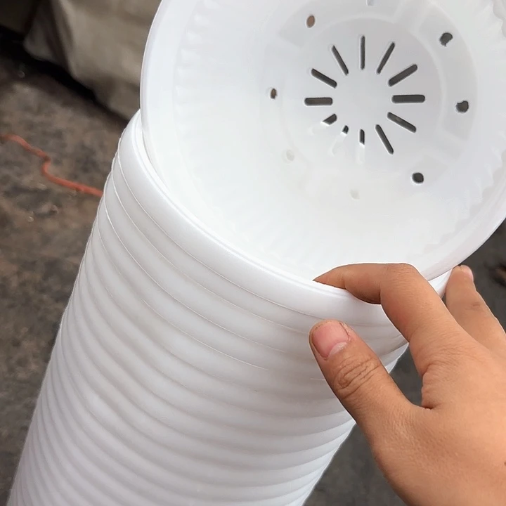 180白色聚宝盆16公分13个