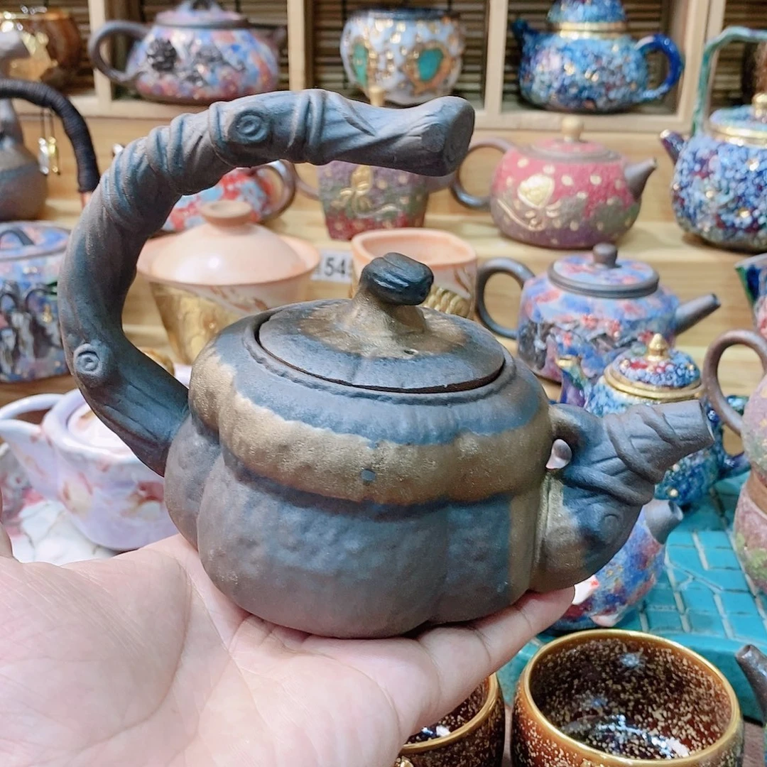 粗陶志野柴烧茶器