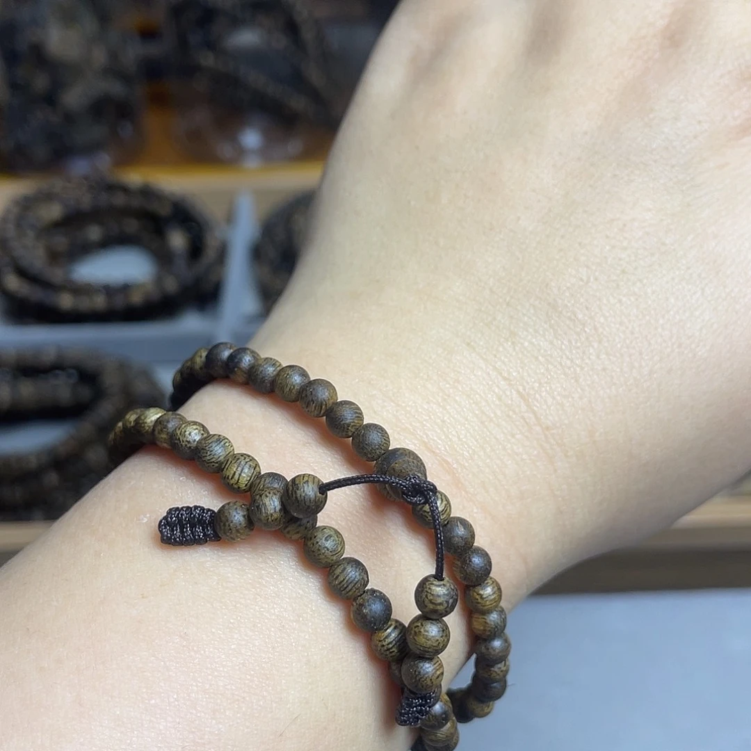 沉香沉香碎屑棋楠沉香老料双圈4mm花香韵