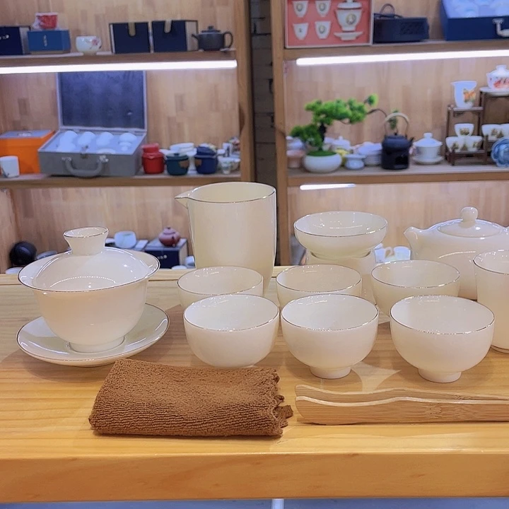 纯白羊脂玉套装套装