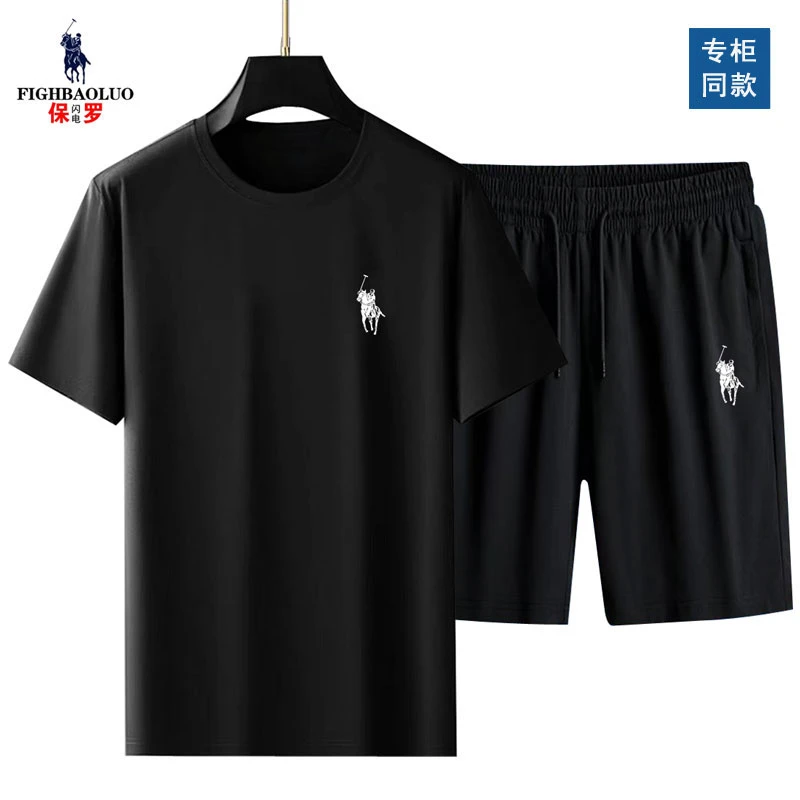 <俩件套> 夏季男女同款套装休闲时尚短袖短裤透气速弹力运动百搭