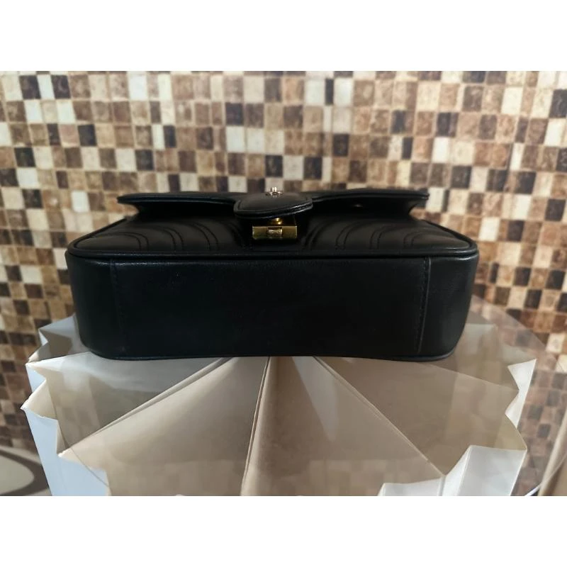 SMVP 高定奢品 真皮新款女包斜跨包蒙蒙26CM 10649-2 黑色