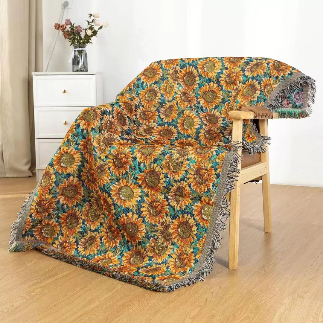 【新疆古丽家纺】花开富贵新款165*80沙发巾可爱简约沙发垫