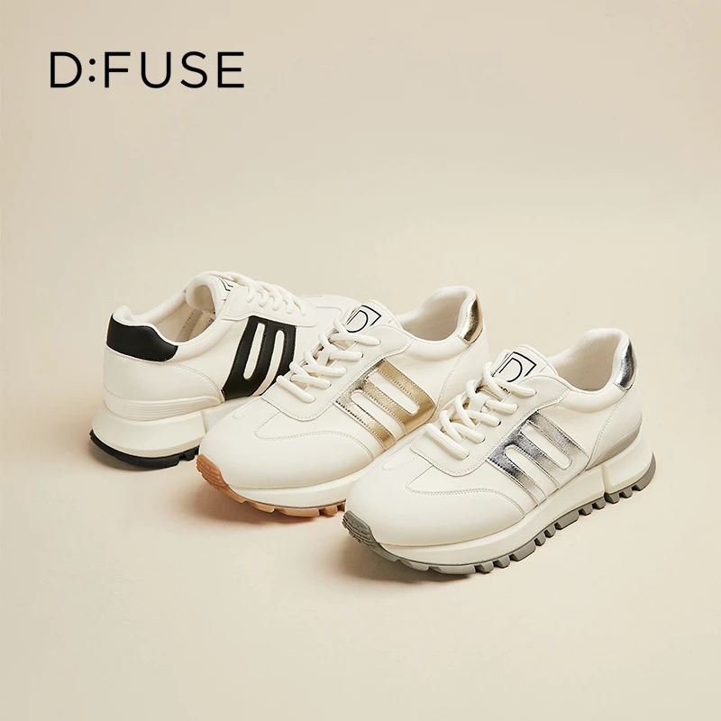 迪芙斯D:FUSE新款2025百搭透气时尚休闲运动鞋阿甘鞋真皮软底14I